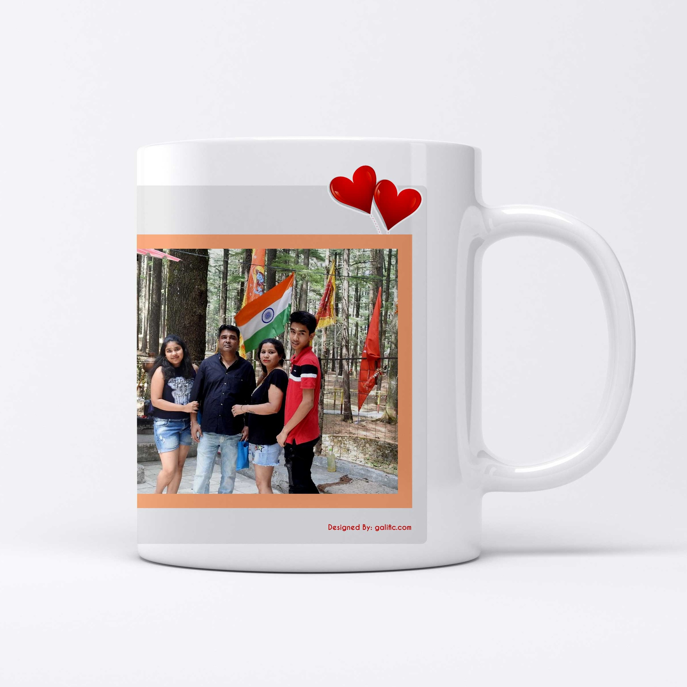 Personalized mug with family picture